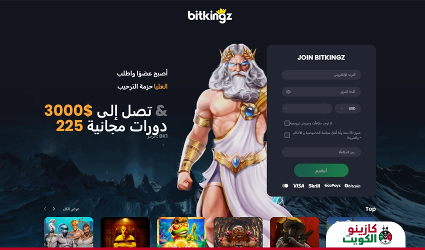 لمحة عامة عن موقع كازينو bitkingz